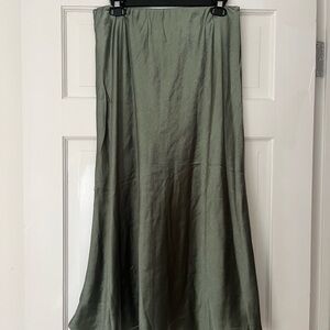 Satin Green Skirt